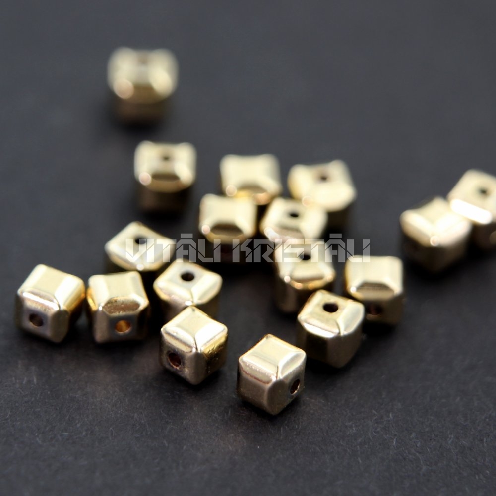 Atdalītājs 4 x 4 mm kubs zelta krāsa 1 gb.