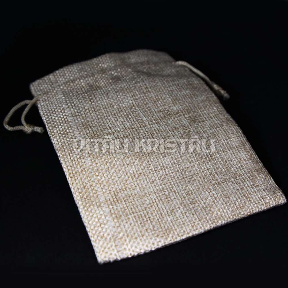 Dāvanu maisiņš auduma bēša krāsā 14 x 10 cm 1 gb