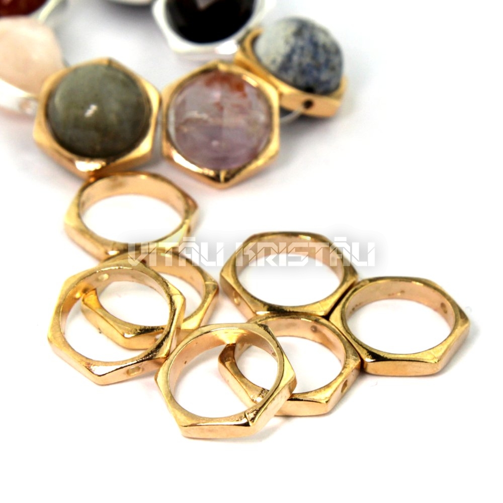 Atdalītājs 13 x 10 x 2 mm pērlītēm 10 mm zelta krāsa 1 gb.