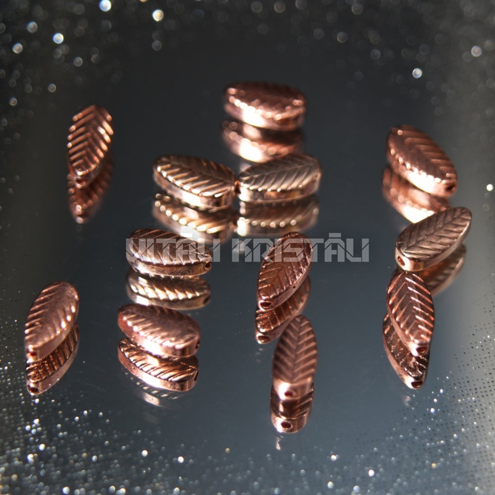 Atdalītājs lapa rozā zelta krāsa 7 x 4 mm 1 gb