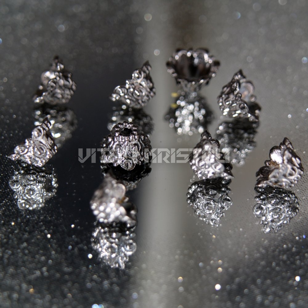 Pērļu cepurīte 10 mm melna krāsa 1 gb